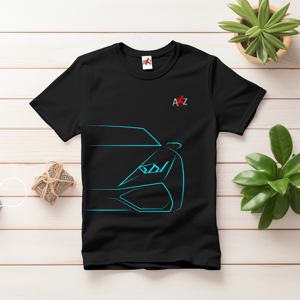 Side of the Car Printed T Shirt 