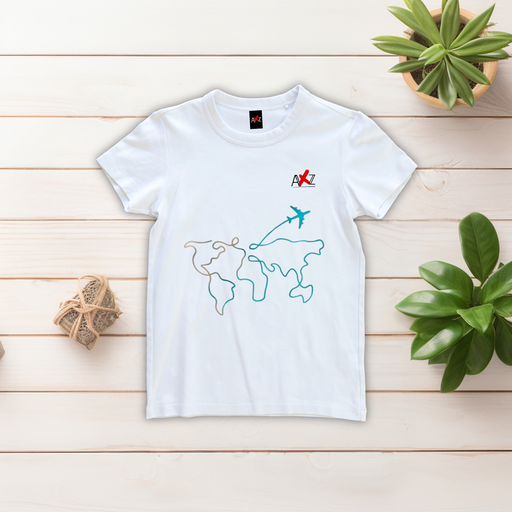 World Tour Map Design on T Shirt 